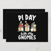 Invitation Pi Day Avec Mes Gnomes Drôle Mathématiques Mathéma (Devant / Derrière)