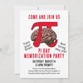 Invitation PI DAY Memorization Party (Devant)