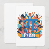 Invitation Pi Day Squad Celebration Design (Devant / Derrière)