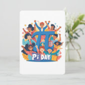 Invitation Pi Day Squad Celebration Design (Debout devant)