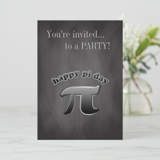 Invitation Pi jour tableau | pi symbole 14 mars national (Debout devant)