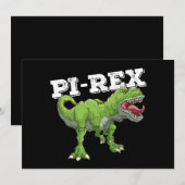 Invitation Pi Rex Day Dinosaure Mathématiques mathématiques (Devant / Derrière)