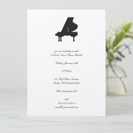 Invitation Piano (Debout devant)