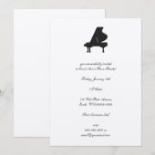Invitation Piano (Devant / Derrière)