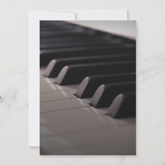 Invitation Piano Considérant Classy Minimal (Dos)