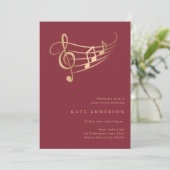 Invitation Piano Considérant Classy Minimal Concert Invitatio (Debout devant)