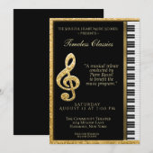 Invitation Piano Considérant Gold Baby Grand (Devant / Derrière)