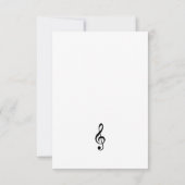 Invitation Piano de musique baby shower noir et blanc (Dos)