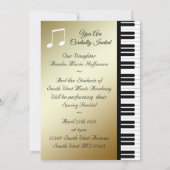 Invitation Piano élégant (Dos)