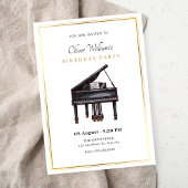Invitation Piano élégant anniversaire