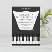 Invitation Piano Elegant Piano Recital & Program (Debout devant)