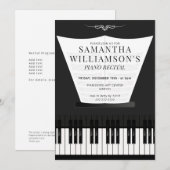 Invitation Piano Elegant Piano Recital & Program (Devant / Derrière)