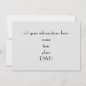 Invitation piano élégant récital (Dos)