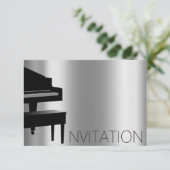 Invitation Piano Hause Concert Minimalisme Vip Black Aqua (Debout devant)