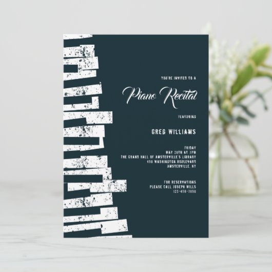 Invitation Piano Keys (Debout devant)