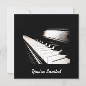 Invitation Piano Keys (Devant)