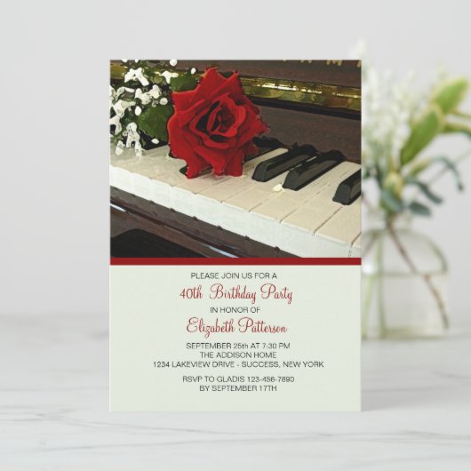 Invitation Piano Keys (Debout devant)