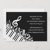 Invitation Piano Keys Black White Music Notes (Dos)