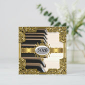 Invitation Piano Keys fête d'anniversaire Glamor Hot Invitati (Debout devant)