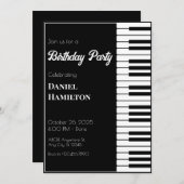Invitation piano moderne (Devant / Derrière)