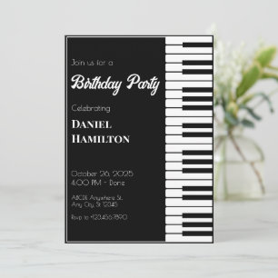 Invitation piano moderne