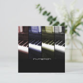 Invitation Piano/musique d'Invitation-Faire-part de la vie (Debout devant)