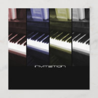 Piano/musique d'Invitation-Faire-part de la vie