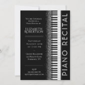 Invitation Piano noir et blanc Considérant (Devant)