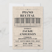 Invitation piano vintage (Devant)