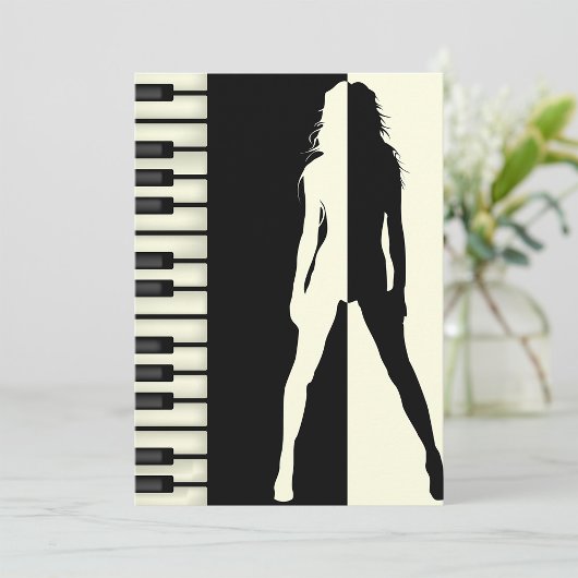Invitation Piano Woman