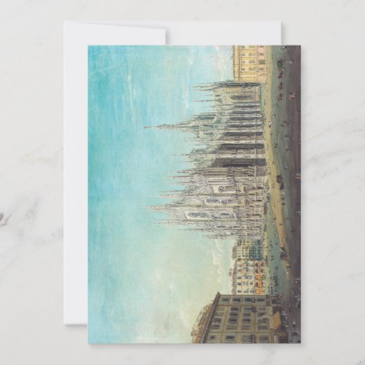 Invitation Piazza del Duomo à Milan par Carlo Bossoli (Devant)