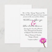 Invitation Piazza rose fleur de cactus en fleur (Devant / Derrière)