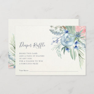 Invitation Pic bleu et rose  Raffle de couche de Baby shower