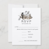 Invitation Pic Épeiche Romantique Bleu Poussiéreux Oiseaux de (Devant)