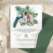 Invitation Pic indien tropical Floral en un seul Mariage