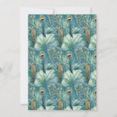 Invitation Pic Tropical Plumes Papillons Mariage (Dos)