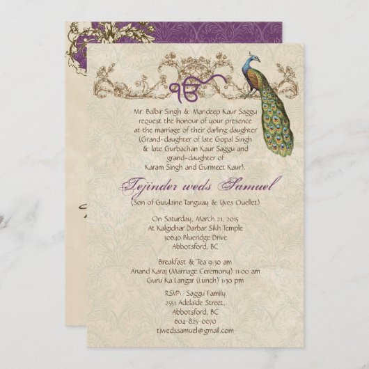 Invitation Pic Vintage (Devant / Derrière)