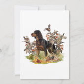 Invitation Picardy Spaniel, chasse aux oiseaux (Dos)
