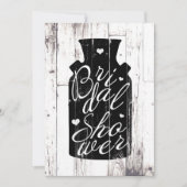 Invitation Pichet de mariage rustique en bois blanc de ferme (Devant)