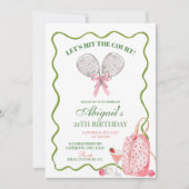 Invitation Pickle Ball et Cocktails Thème sportif Anniversair (Devant)