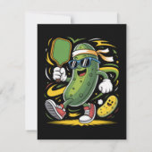 Invitation Pickle Jouant au Pickleball (Dos)