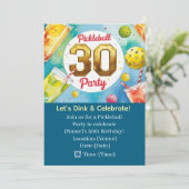 Invitation Pickleball 30th Birthday Party (Debout devant)