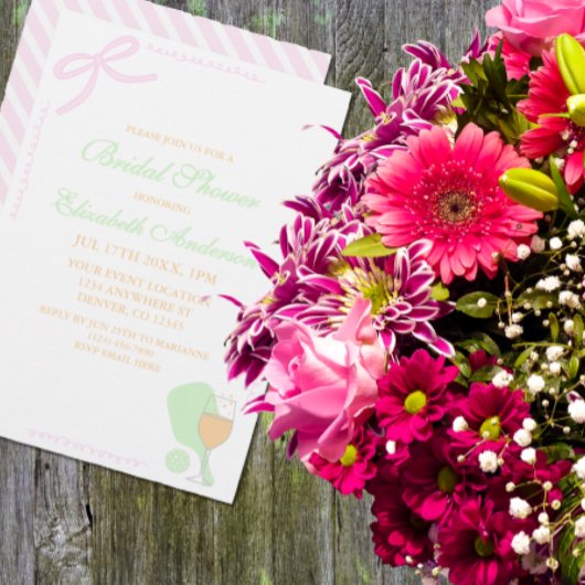 Invitation Pickleball and Prosecco Bridal Shower