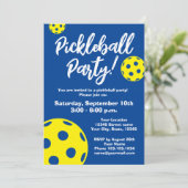 Invitation Pickleball Anniversaire de fête modèle (Debout devant)