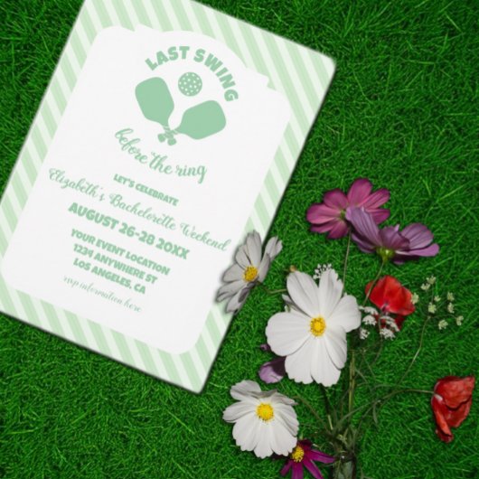 Invitation Pickleball Bachelorette Weekend