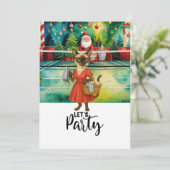 Invitation Pickleball cat Fête de Noël Fête de Noël (Debout devant)