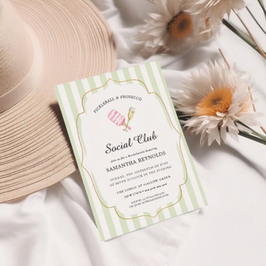 Invitation Pickleball Country Club | Bachelorette
