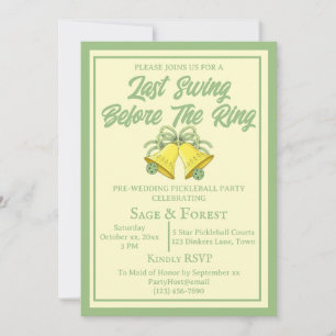 Invitation Pickleball Dernière swing avant la sage de l'annea