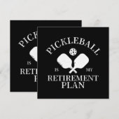 Invitation pickleball est mon plan de retraite (Devant / Derrière)