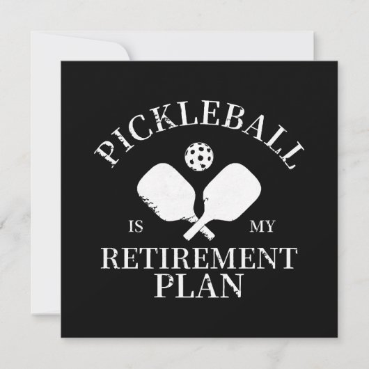 Invitation pickleball est mon plan de retraite (Devant)